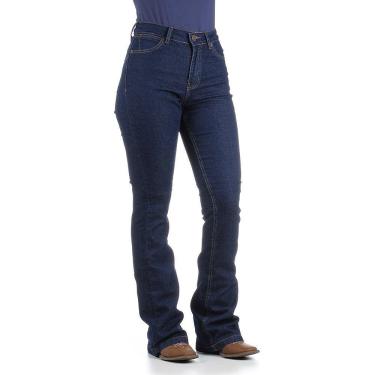 Imagem de Calça Jeans Feminina Flare Azul com Elastano Wrangler 29127
