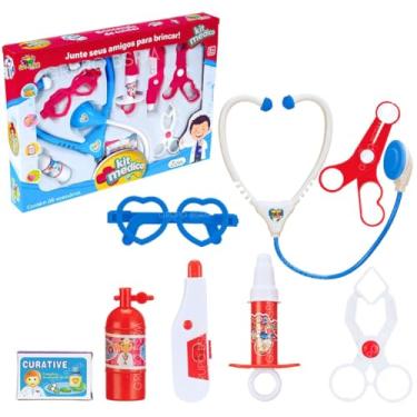 Imagem de Kit Brinquedo Educativo Médico Infantil Faz de conta Com Acessórios e Peças Ferramentas de médico Presente Criança 3 Anos