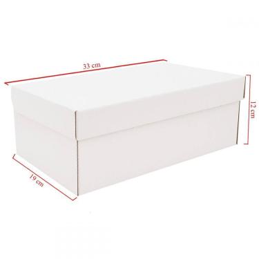 Imagem de Caixa De Papelão Para Calçados Efeito Fosco 20 Un Embalagens 33cm x 19cm x 12cm