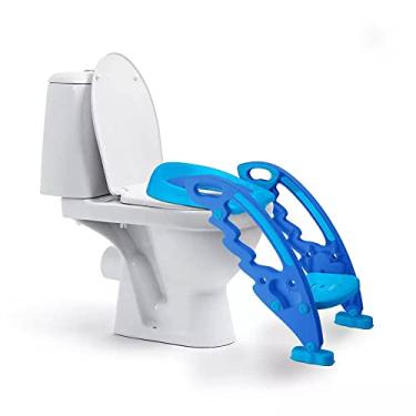 Imagem de Redutor de Assento Para Vaso Sanit�rio Com Escada Azul - BB051