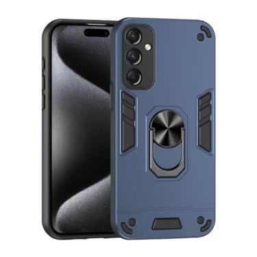 Imagem de Estojo Fino Compatible with Samsung Galaxy A24 4G Phone Case with Kickstand & Shockproof Military Grade Drop Proof Protection Rugged Protective Cover PC Matte Textured Sturdy Bumper Cases (Size : Blu