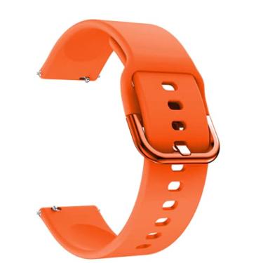 Imagem de Pulseira para Amazfit GTR 3/3 PRO / 2 / 2e / GTR 47mm / Pace/Stratos 1 2 3 / Mi Watch Color Silicone Modelo Sport (GTR 3/3 PRO, Laranja)