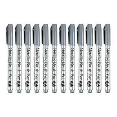 Imagem de Kamonda Pacote com 12 canetas, caneta de tinta acrílica de ponta fina marcador permanente para madeira, pedra, tecido, vidro, permanente à base de água