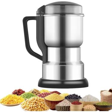 Imagem de Moedor de café elétrico, moedor de grãos de café, moedor elétrico de especiarias, baixo ruído, lâmina poderosa de aço inoxidável de 400 W, armazenamento de cabo, ferramentas de moagem portát