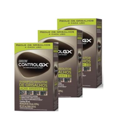 Imagem de Kit 3x Shampoo Redutor De Grisalhos Grecin Control Gx 118ml