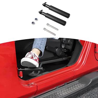 Imagem de RT-TCZ Pedal de descanso para Jeep Wrangler compatível com Jeep Wrangler JK JKU JL JLU Gladiator JT JT Preto Acessórios 2 peças