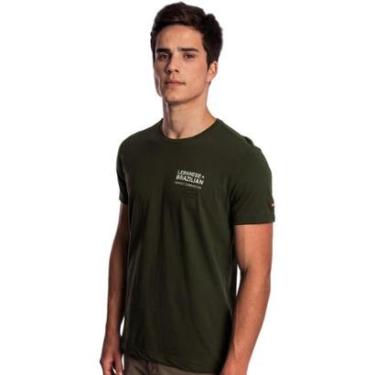Imagem de Camiseta Sergio K Masculina BR-LIB Combination Verde Militar-Masculino