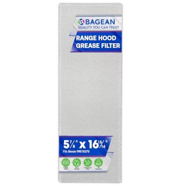 Imagem de Bagean Filtro de ventilação para exaustor 14,9 cm x 43 cm 99010370 compatível com substituição de filtro de exaustor Broan Range - Tela de alumínio dobrável para ventilador de cozinha - bloqueia graxa