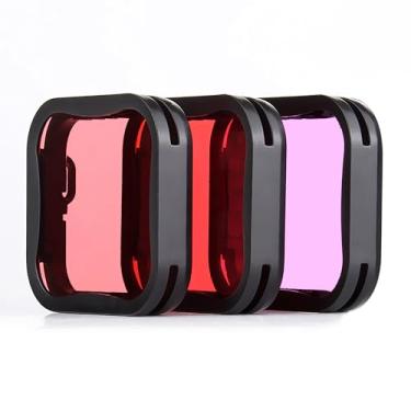 Imagem de Filtro de mergulho subaquático para GoPro 5 6 7 Super Suit capa impermeável, vermelho c...