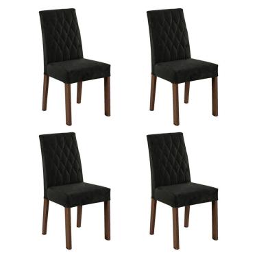 Imagem de Kit 4 Cadeiras De Jantar 4256 Rustic/oxford Madesa Rustic/oxford