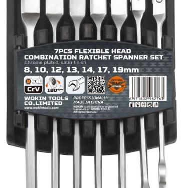 Imagem de Conjunto De Chaves Combinada com Catraca - Articulada - 7 Peças