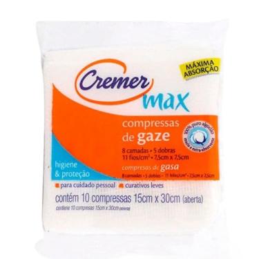 Imagem de Cremer Compressa Gaze Transparente Creme Emer Caixa Com 10 Unidades