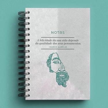 Imagem de Caderno A5-1 Frase por pagina - 200 Paginas - Pautado - Estoicismo, filosofia