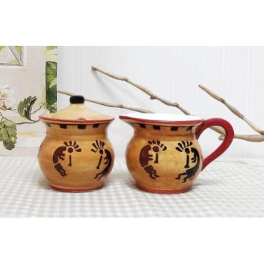 Imagem de Conjunto de açúcar e creme Western Kokopelli