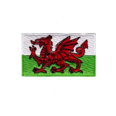 Imagem de Ruoming 1 PÇ Patch de bandeira do País de Gales bordado a ferro ou costurado tático militar nacional do País de Gales (País de Gales)