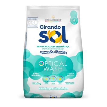 Imagem de Lava Roupas Em Pó Hipoalergênico Girando Sol 10Kg, Sabão Em Pó Lava Roupa Para Peles Sensíveis, Verde, Optical Wash Biotecnologia Enzimática, Sua Casa Merece O Melhor Cuidado, Tamanho Família