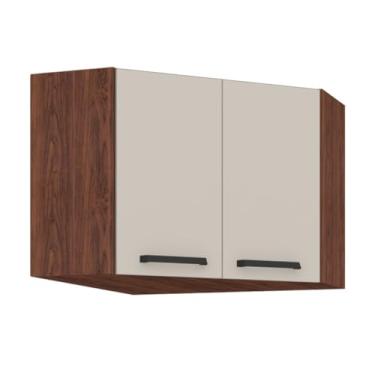 Imagem de Armário Suspenso de Canto 2 Portas Tulsa Nogueira Off White
