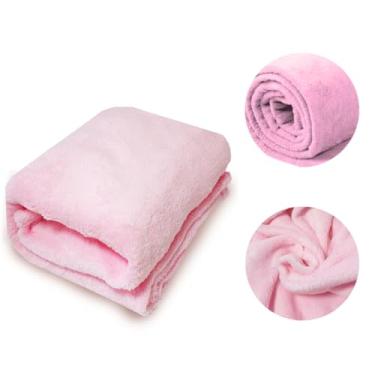 Imagem de Manta Bebe Menina Soft Microfibra Infantil Macia Antialergico Cobertor Berço Presente Enxoval Rosa