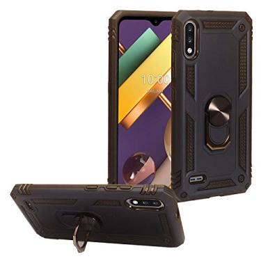 Imagem de CELZEN - Para LG K22, K32, K22+ Plus (LM-K200) - Capa de telefone Defender com suporte de anel - RS3 azul marinho