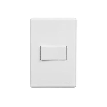 Imagem de Conjunto 4x2 1 Interruptor Simples 10a 250v Horizontal Stella Steck Branco