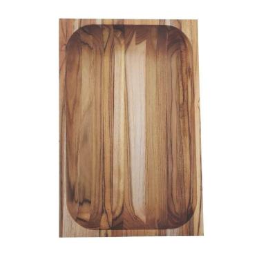 Imagem de Gamela Pequena Tramontina Em Madeira Teca Acabamento Em óleo Mineral 350x240x50 Tramontina