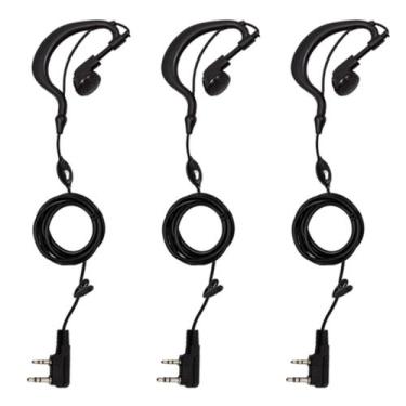 Imagem de Kit 3 Fone Para Rádio Comunicador Baofeng Rc3002 Uv82 - Lellis Rocha