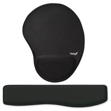 Imagem de Kit Ergonômico Mouse Pad + Apoio de Pulso para Teclado Preto - Reflex