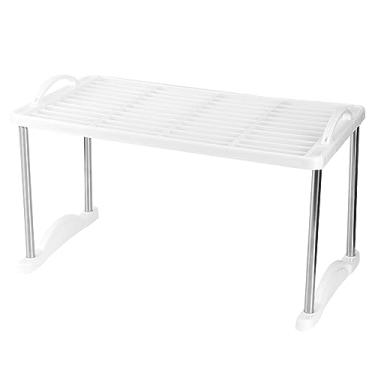 Imagem de Organizador Armazenamento Dobrável, Rack Organizador de Cozinha Empilhável, Organizador Suporte Prateleira Armazenamento Dobrável para Banheiro Lavanderia de Escritório