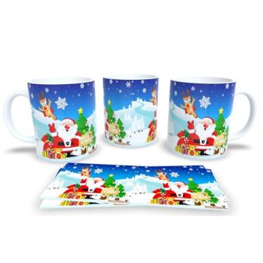 Imagem de Canecas de Porcelana Branca Personalizadas Papai Noel 3 (Mod.44)