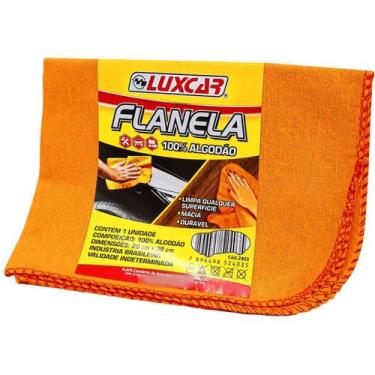 Imagem de Pano Flanela Laranja 28x38cm Para Limpeza Geral - Luxcar