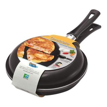 Imagem de Frigideira Antiaderente Omeleteira Alumínio Preto Pop 18cm - Dona Chef