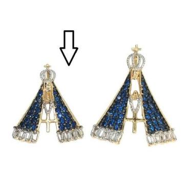Imagem de Pingente De Ouro 18k Nossa senhora - Elegancy Joias, G 20MM 1,30GR
