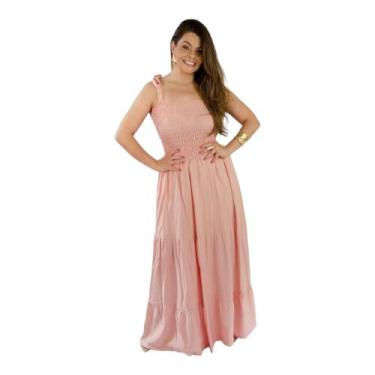 Imagem de Vestido Longo Lastex  Alça Festa Aniversário Casamento Praia - Dineia 