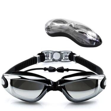 Imagem de Kit Óculos Natação Profissional Lentes Transparentes Estojo - Hero Ban