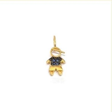 Imagem de Pingente Menino Criança Em Ouro 18k Com Zircônias - Primus LB Joias, A