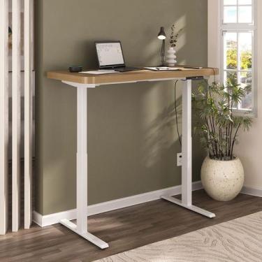 Imagem de Mesa Escrivaninha Home Office Premium com Regulagem de Altura Olmo - A