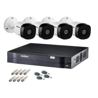 Imagem de Kit Intelbras 4 Câmera de Segurança 1120b G6 Ir 20m Dvr 4 Mhdx Full Hd