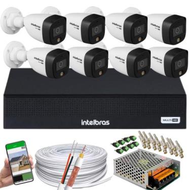 Imagem de Kit 8 Câmeras Intelbras VHD 1220 B Full Color Bullet Full HD 1080p Mul