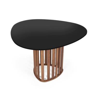 Imagem de Mesa de Jantar Orgânica 4 Lugares 120x118cm Preto/Noronha - Straub Web