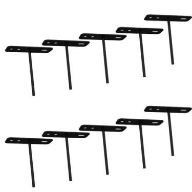 Imagem de Kit 10 Suportes De Refletor Led Canhão de Luz Fachada Banner Base Esta