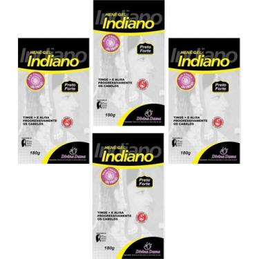 Imagem de Hene em Gel Divina Dama Indiano 180gr Preto Forte (Preto Azulado) Pouc