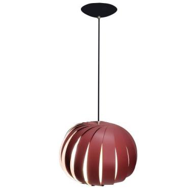 Imagem de Luminária Lustre Teto Moderno Sala Mesa Jantar Rubi Marsala - Caroá, B