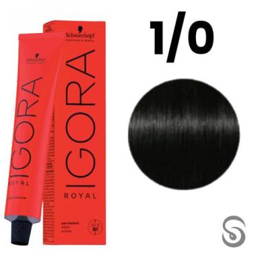 Imagem de Schwarzkopf Igora Royal Coloração 1/0 Preto Natural 60ml, UNICA