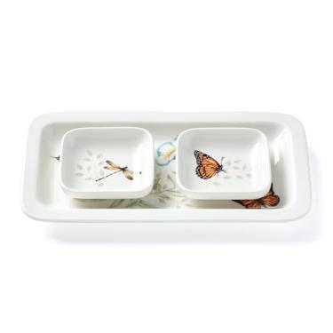 Imagem de Lenox Prato de sushi e tigelas Butterfly Meadow Asian Kitchen, 0,0, multi