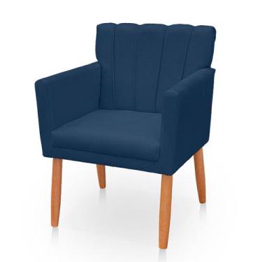 Imagem de Poltrona Cadeira para Sala Confortável e Reforçada Carol Suede - Belar