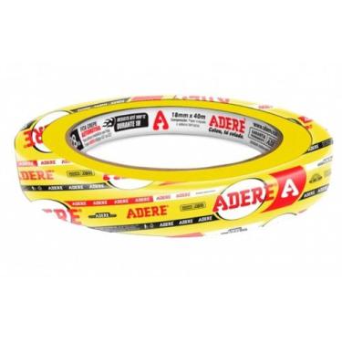 Imagem de Fita Crepe Adere Auta Resistência Automotiva Amarela A128 18mm x 40m