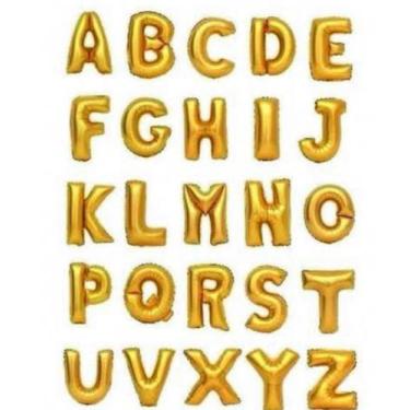 Imagem de Balão de Letra metalizado 40cm - Mtx Cor , Temos todas as letras de A 