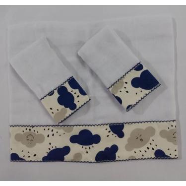 Imagem de Kit De Fralda Para Bebês - Menina /Menino - 1 Fralda De Ombro - 2 Fral