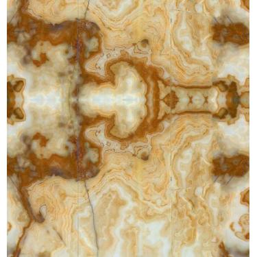 Imagem de Papel de Parede Autocolante Mármore Amarelo com detalhes em Marrom - D