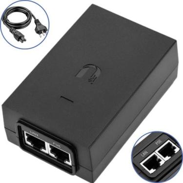 Imagem de Fonte Poe Ubiquiti Gigabit Ethernet 48v 0.5a 24w Original